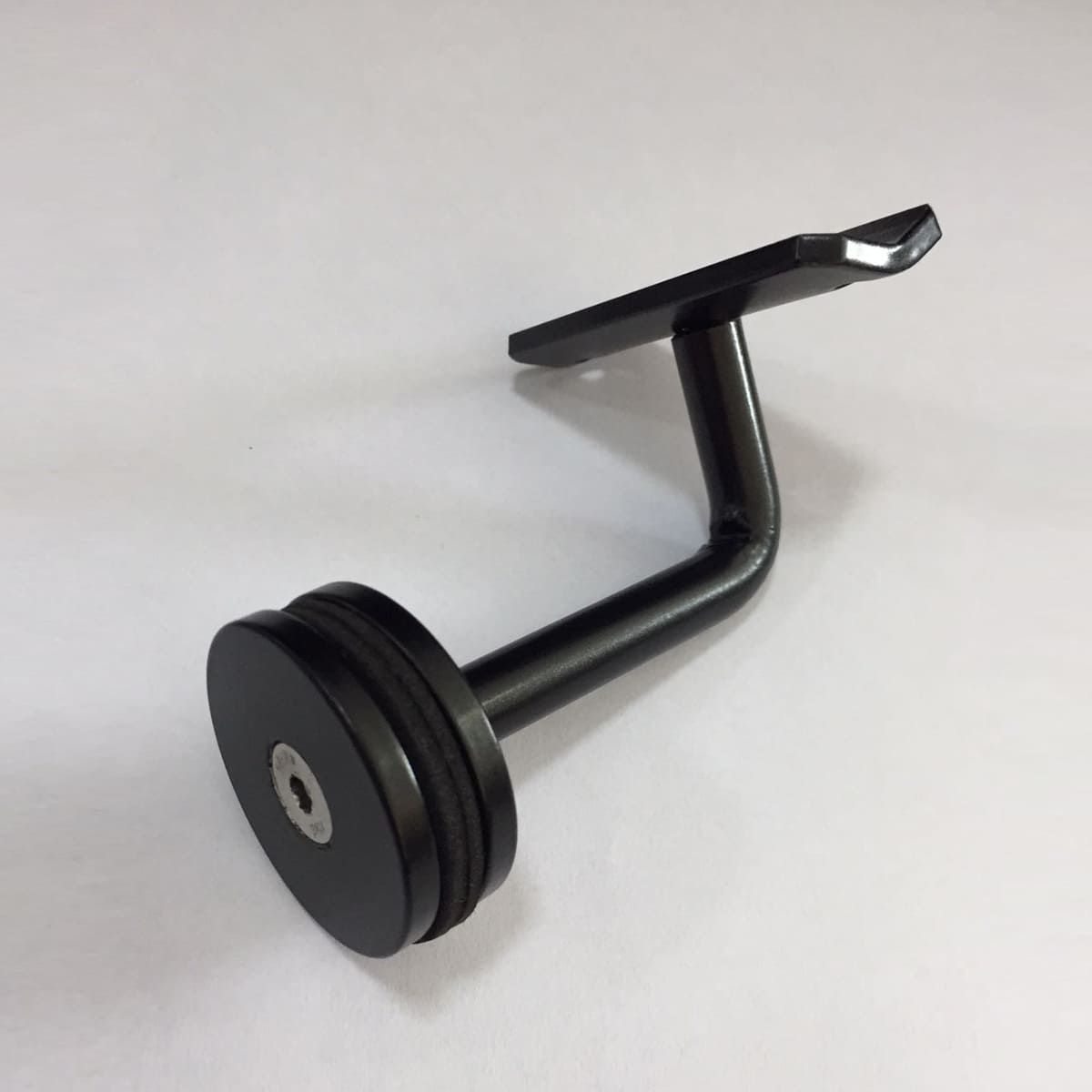 FIXADOR PARA CORRIMÃO PRETO LATERAL DO VIDRO